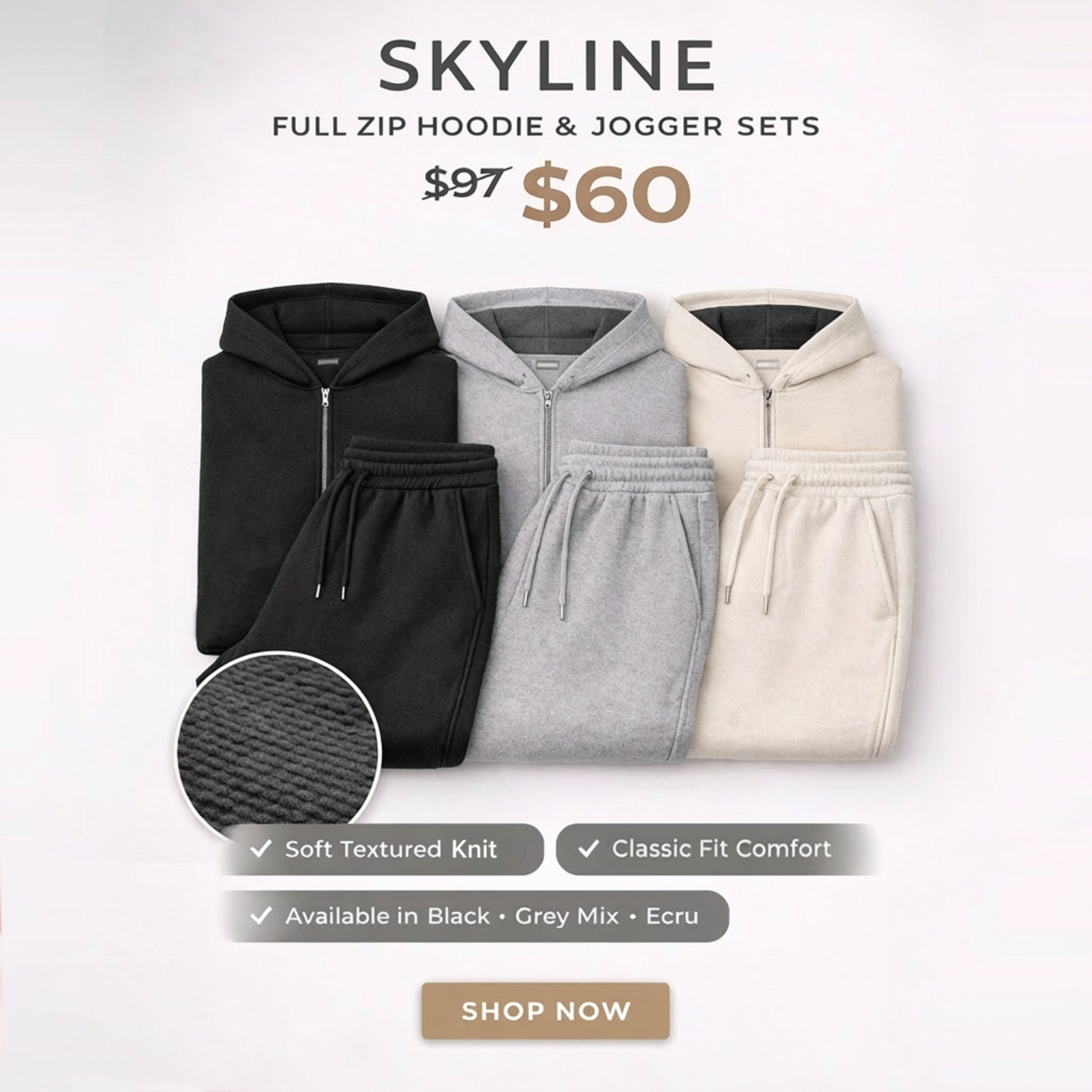 SKYLINE FULL ZIP HOODIE & JOGGER PREPACK – Fashion Hub Club