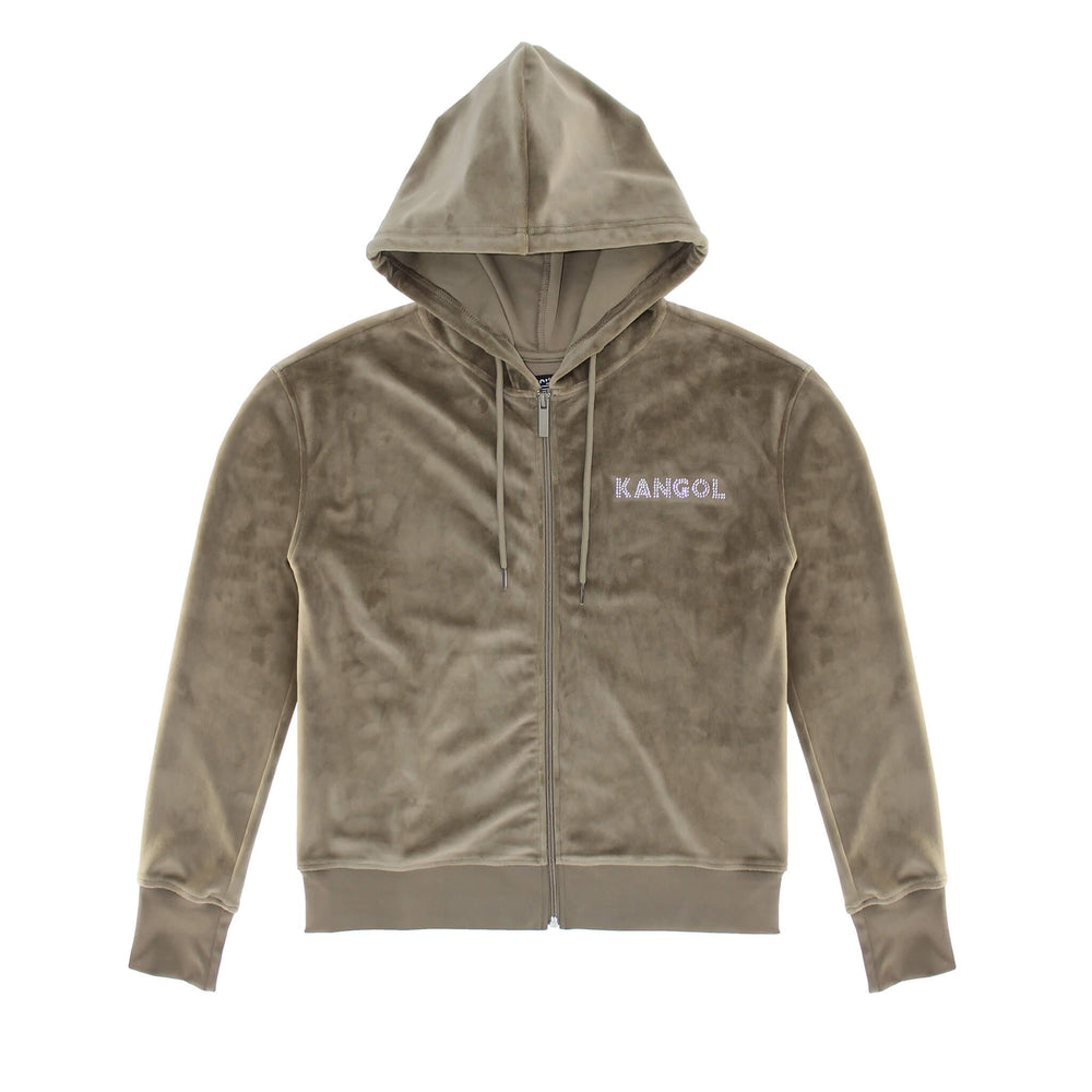 Kangol Velour Crystal Zip Hoodie - Fashion Hub Club