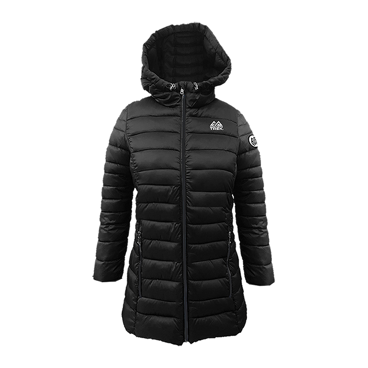 Northen Trek Women's hoody puffed long jacket