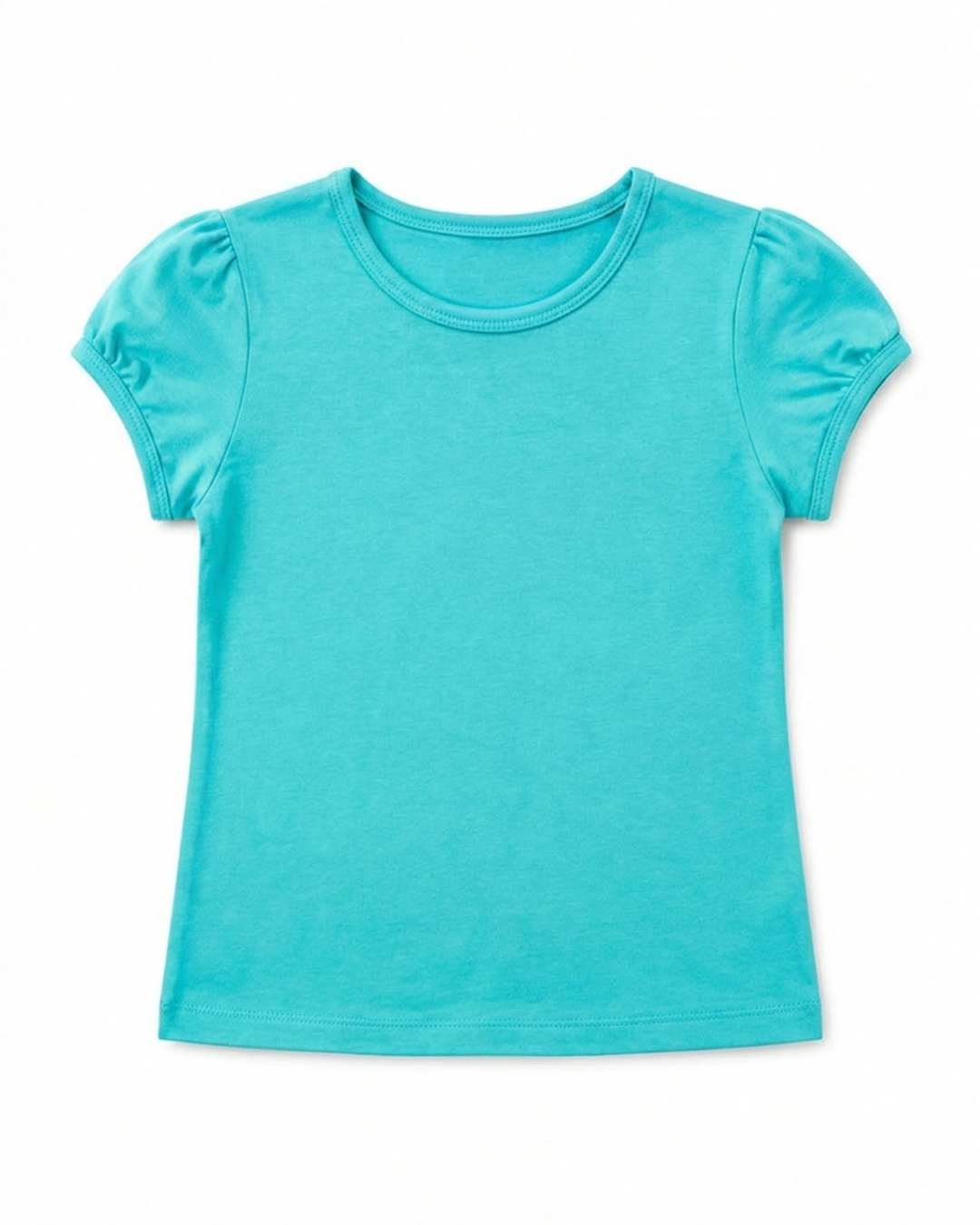 Toddler Girls Shoulder Ruching Short Sleeve Tee
