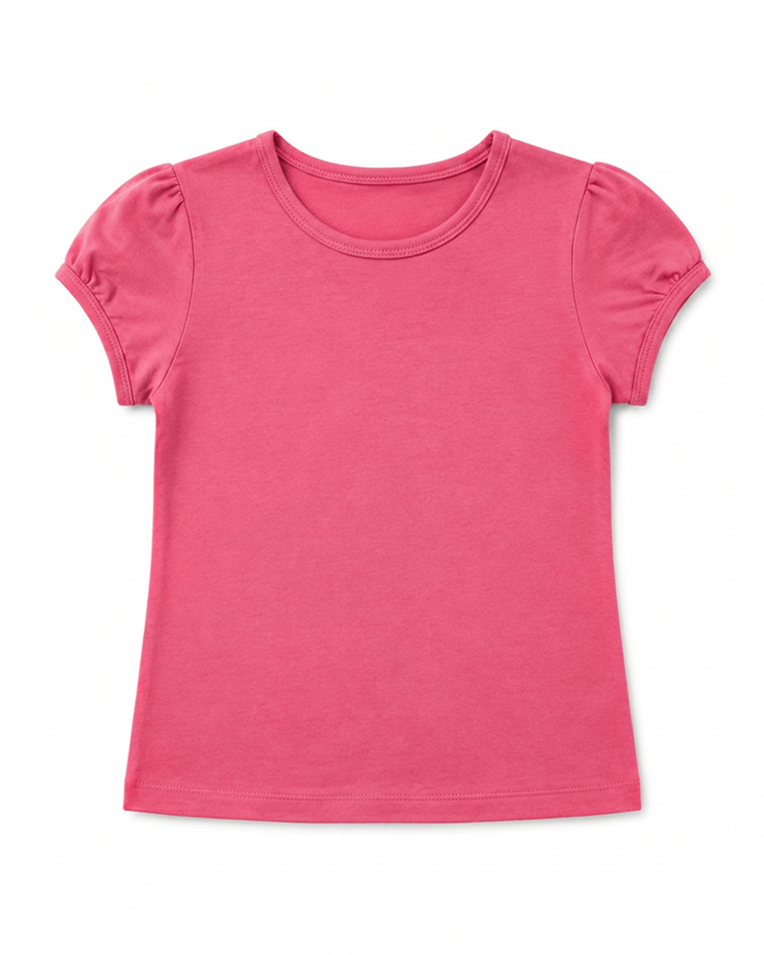 Toddler Girls Shoulder Ruching Short Sleeve Tee