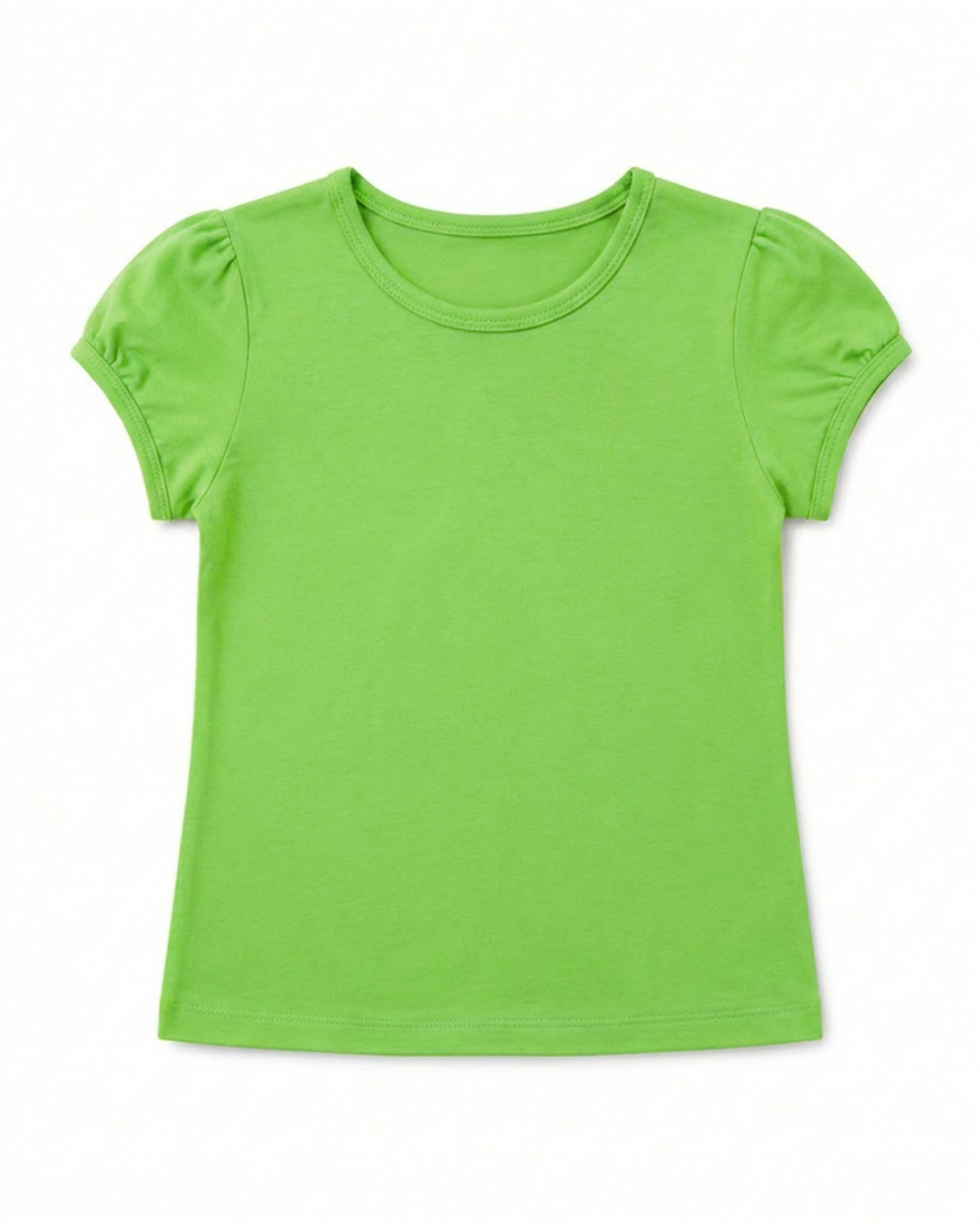 Toddler Girls Shoulder Ruching Short Sleeve Tee