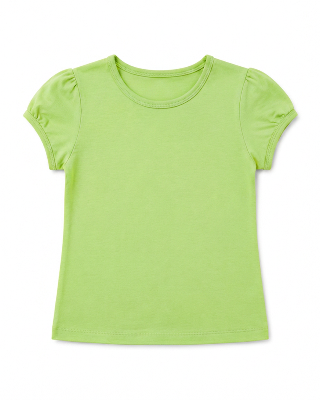 Toddler Girls Shoulder Ruching Short Sleeve Tee