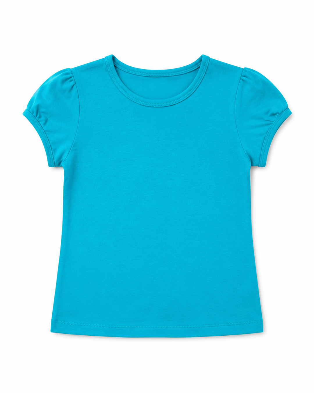 Toddler Girls Shoulder Ruching Short Sleeve Tee