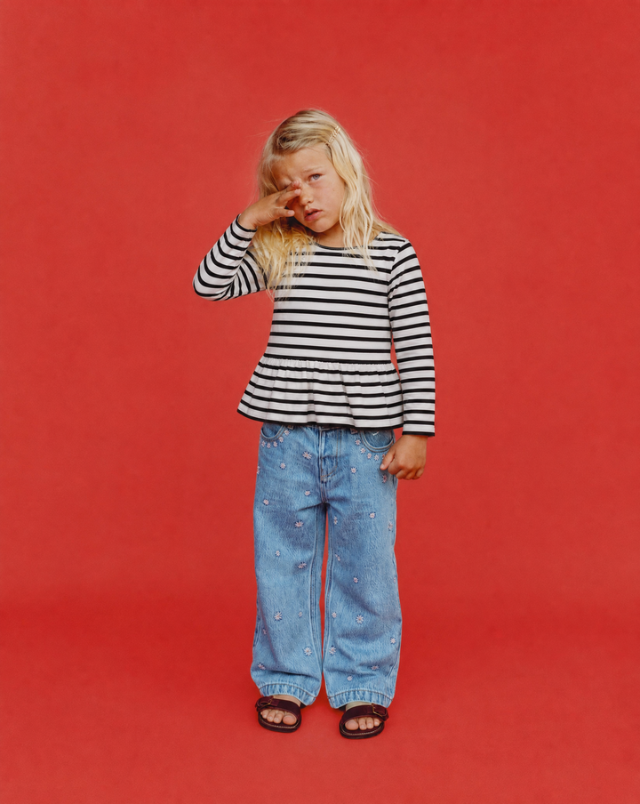Toddler Girls Long Sleeve Stripe Tee
