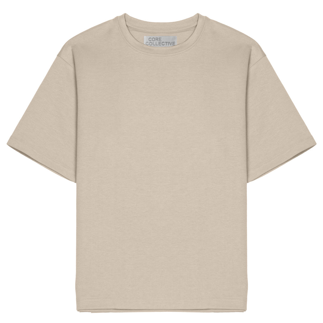 CORE COLLECTIVE HIGHRISE INTERLOCK HEAVY-WEIGHT TEE