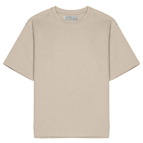 CORE COLLECTIVE HIGHRISE INTERLOCK HEAVY-WEIGHT TEE