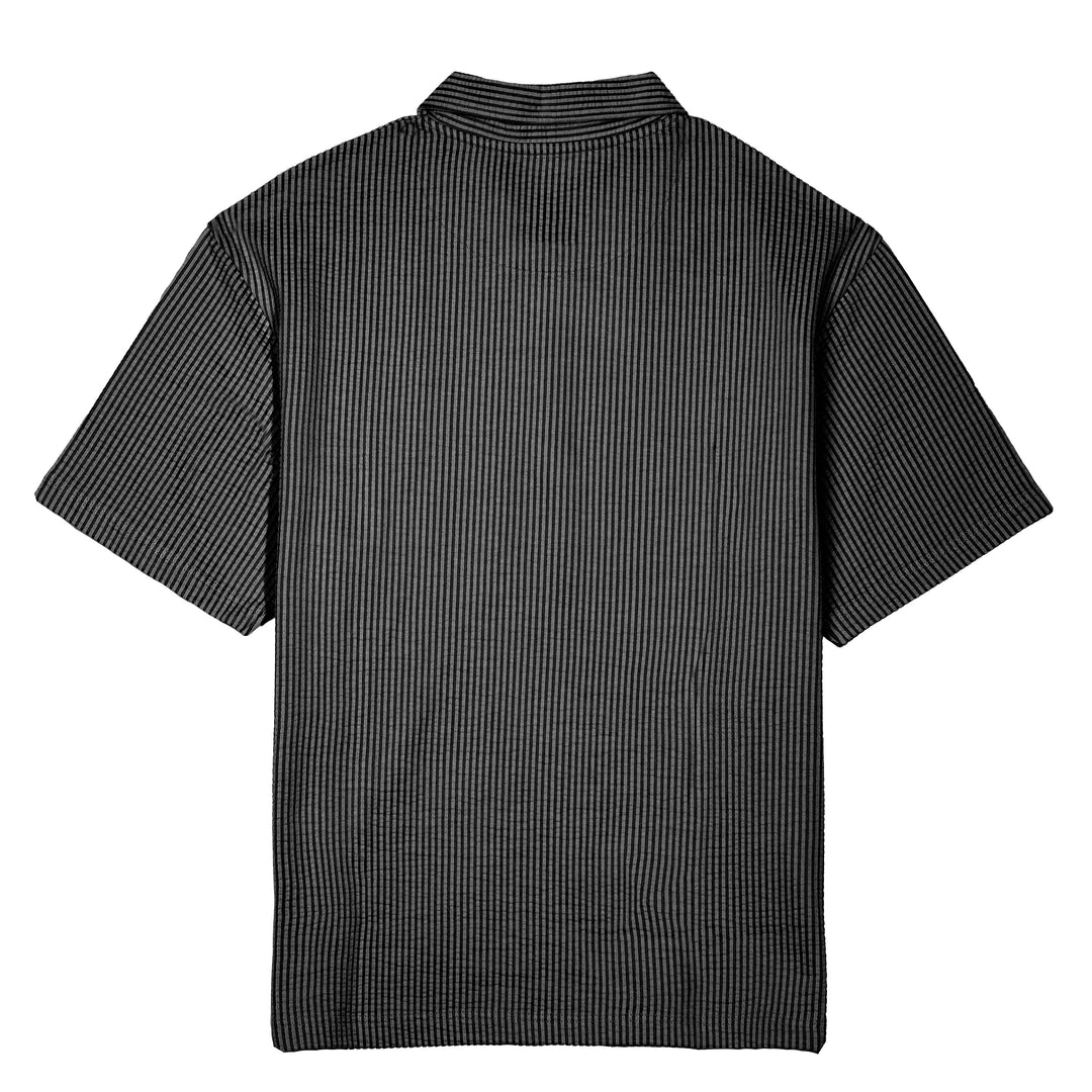 CORE COLLECTIVE STREETLIGHT SEERSUCKER SS ZIP POLO