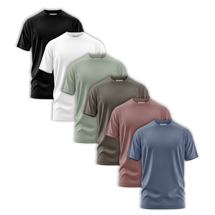 CORE COLLECTIVE 6 PACK OF TRANSIT POLY BLEND SS TEES