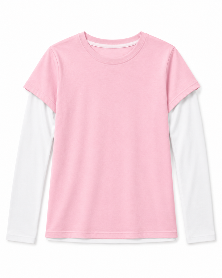 NONBRANDED YOUTH GIRLS RAGLAN LS TEE