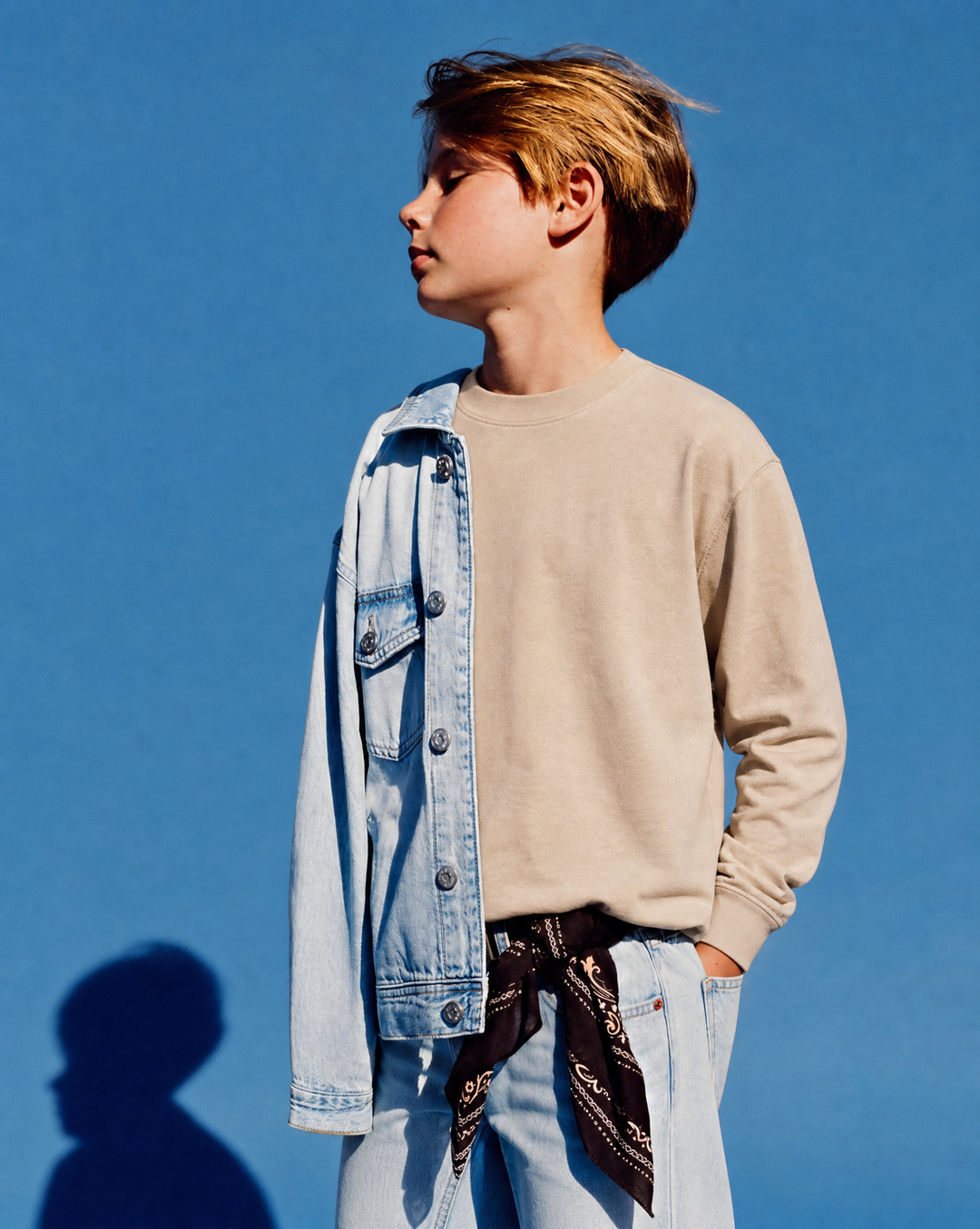 Youth Boys Basic Cuff Long Sleeve Tee