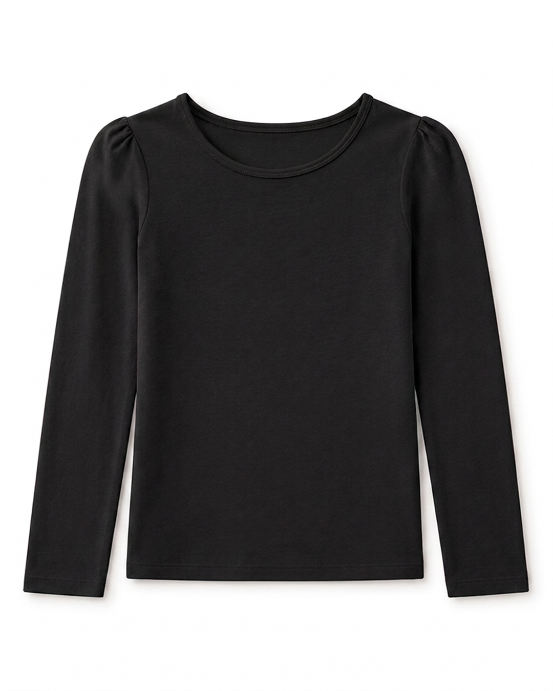 NONBRANDED TODDLER GIRLS LS SHOULDER RUCHING TEE