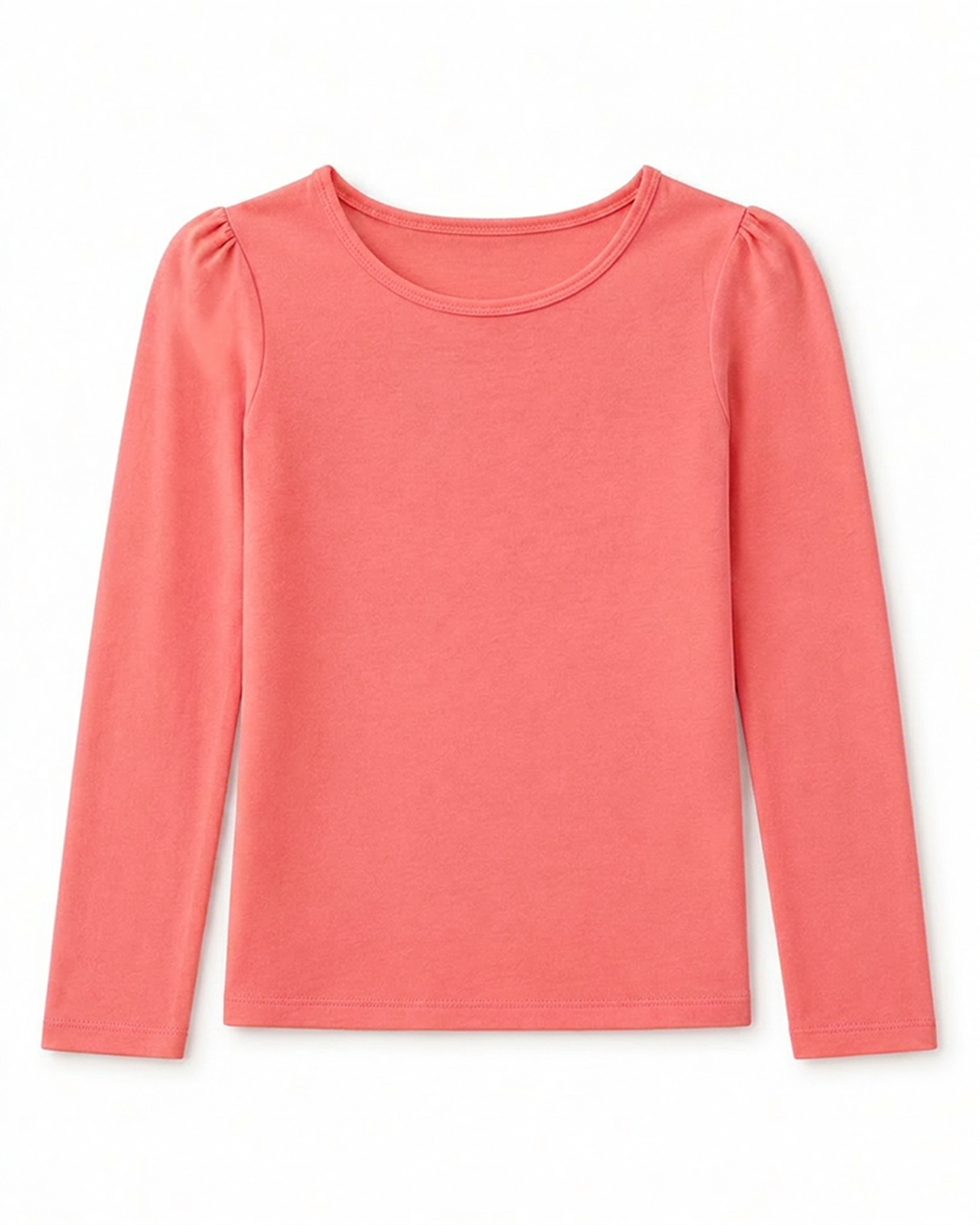 NONBRANDED TODDLER GIRLS LS SHOULDER RUCHING TEE