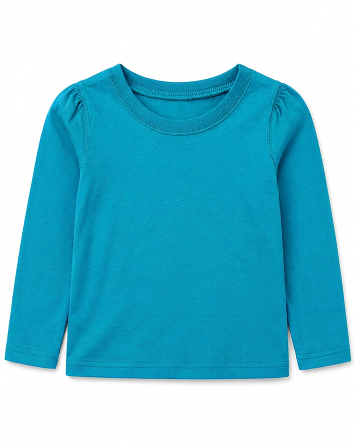 Toddler Girls Ruched Shoulder LS Tee