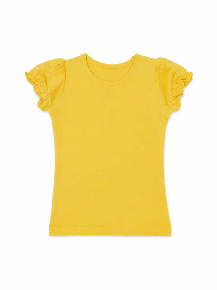 Toddler Girls Ruched Sleeve Tee