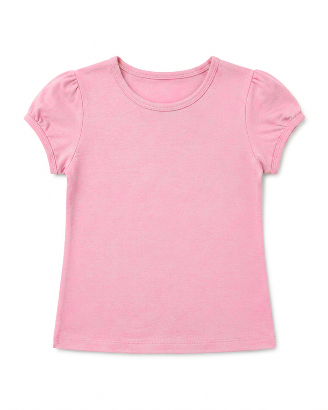 Toddler Girls Shoulder Ruching Short Sleeve Tee