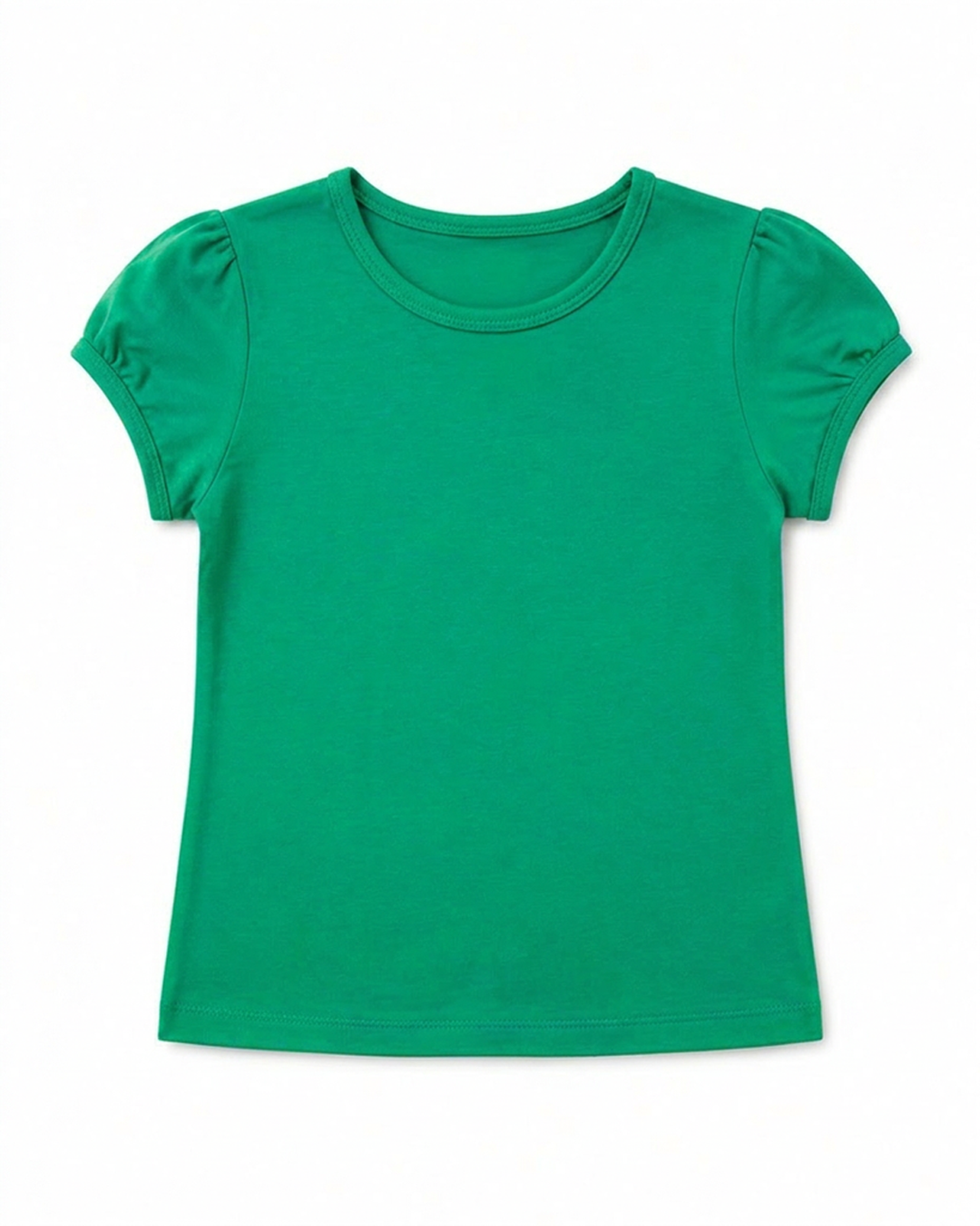 Toddler Girls Shoulder Ruching Short Sleeve Tee