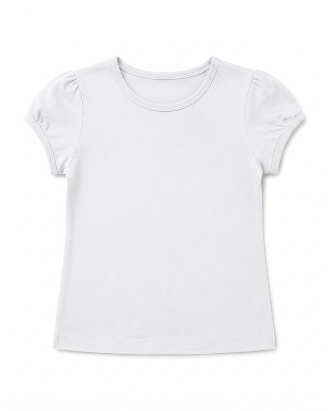 Toddler Girls Shoulder Ruching Short Sleeve Tee
