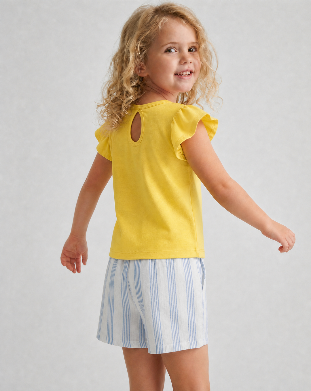 Toddler Girls Keyhole Back Tee
