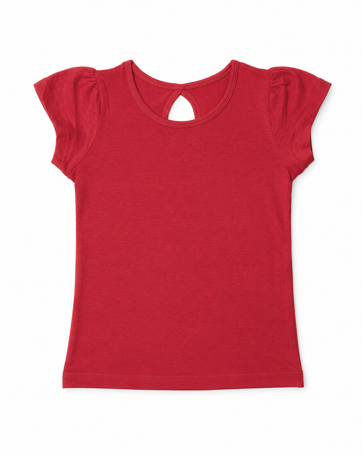 Toddler Girls Keyhole Back Tee