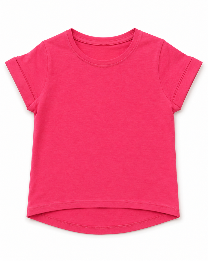 Toddler Girls Rolled Sleeve Tee