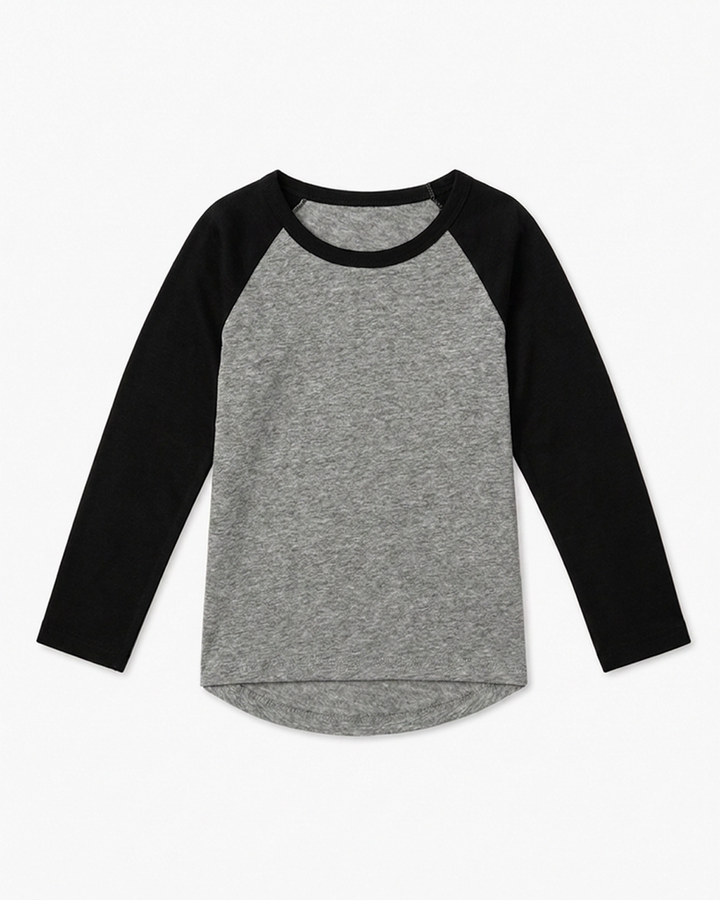 NONBRANDED TODDLER GIRLS LS RAGLAN TEE