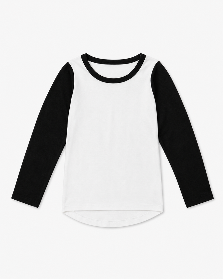 NONBRANDED TODDLER GIRLS LS RAGLAN TEE