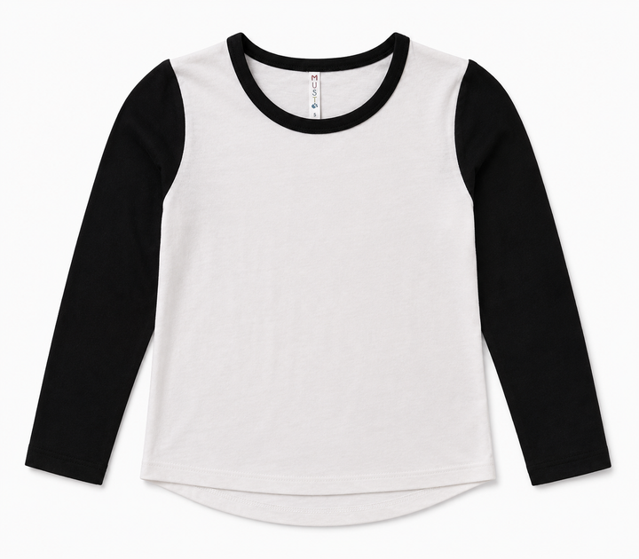 Toddler Girls Raglan Long Sleeve Tee