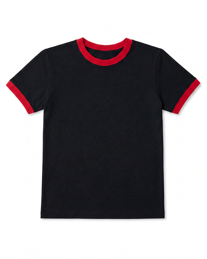 NONEBRANDED TODDLER RINGER SHORT SLEEVE TSHIRT