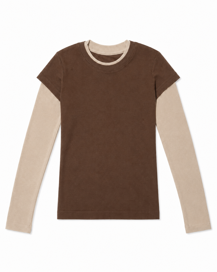 NONBRANDED YOUTH GIRLS 2TONE RAGLAN LS TEE