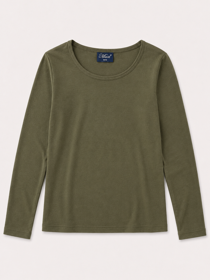 Youth Girls Long Sleeve Rib Tee