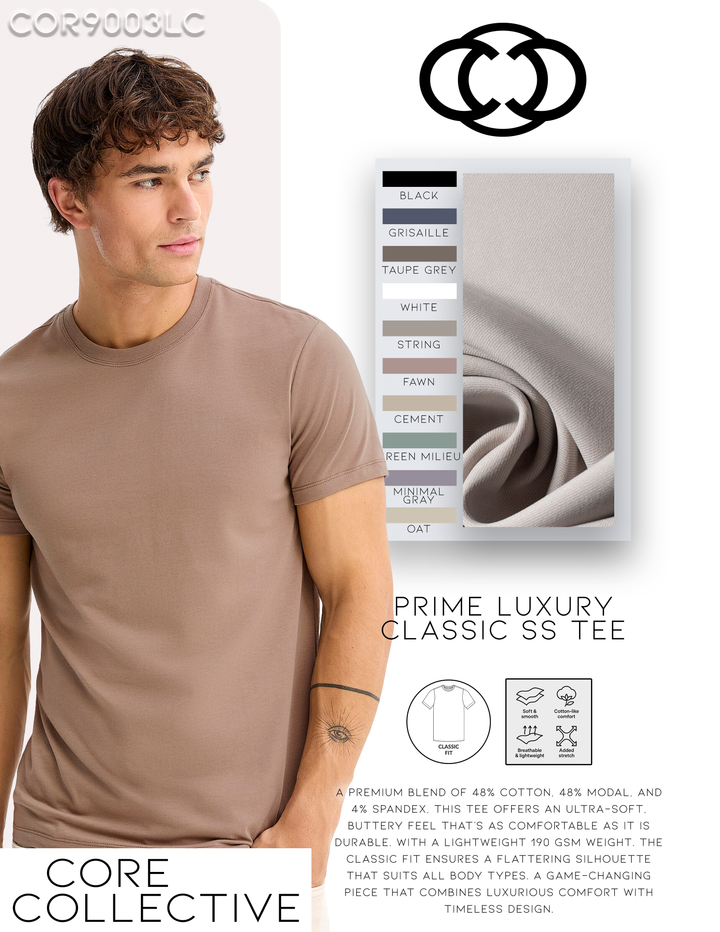 CORE COLLECTIVE 6 PACK OF PRIME LUXURY CLASSIC SS TEES
