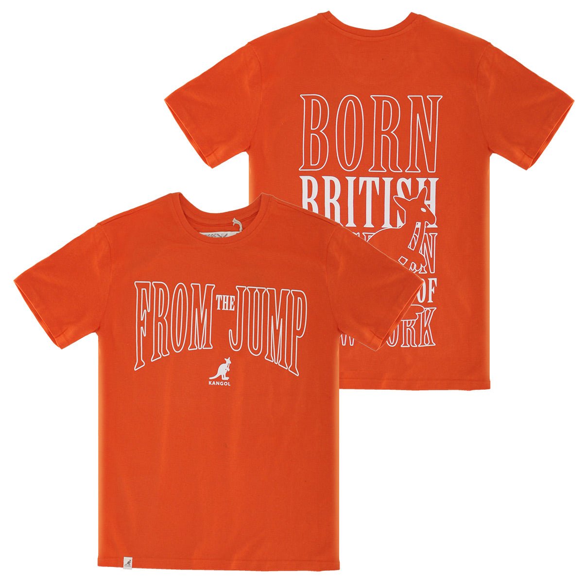 KANGOL FULLY OUTLINED PRINTED SHORT SLEEVE TEE - Fashion Hub Club