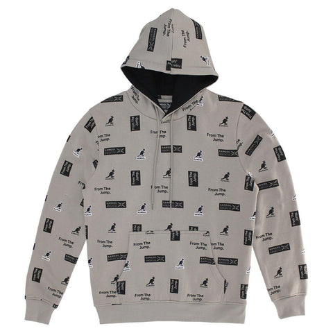 Kangol Logo P All Over Print Pullover Hoodie - Fashion Hub Club