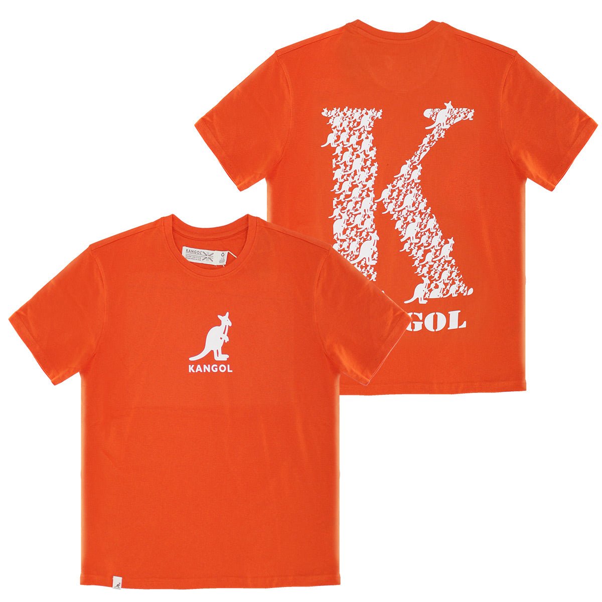 KANGOL LOGO'D OUT K PRINTED SHORT SLEEVE TEE - Fashion Hub Club