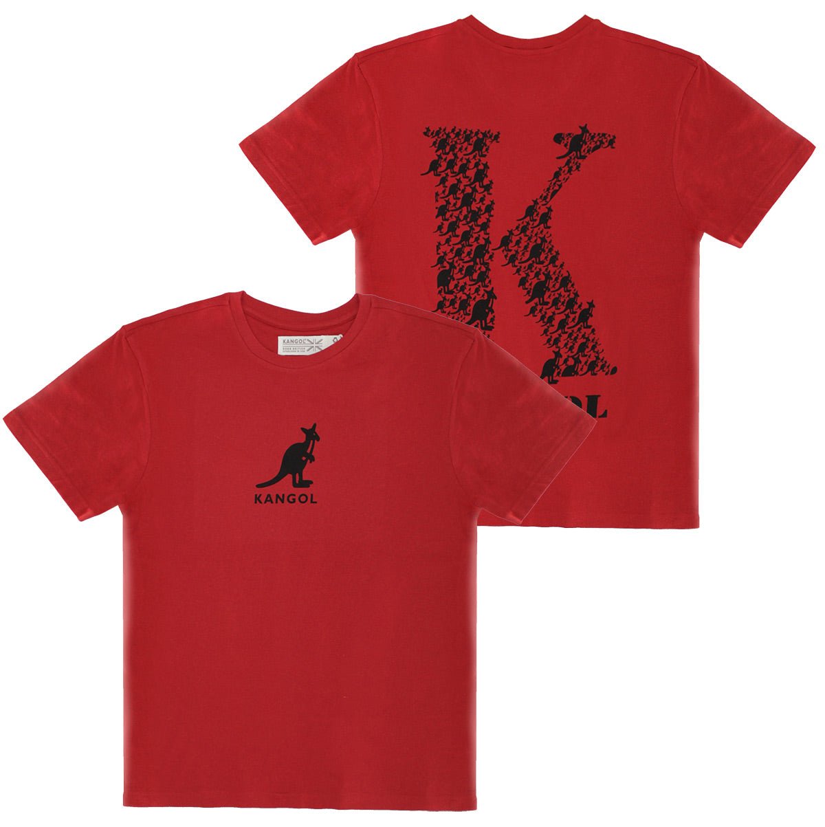 KANGOL LOGO'D OUT K PRINTED SHORT SLEEVE TEE - Fashion Hub Club