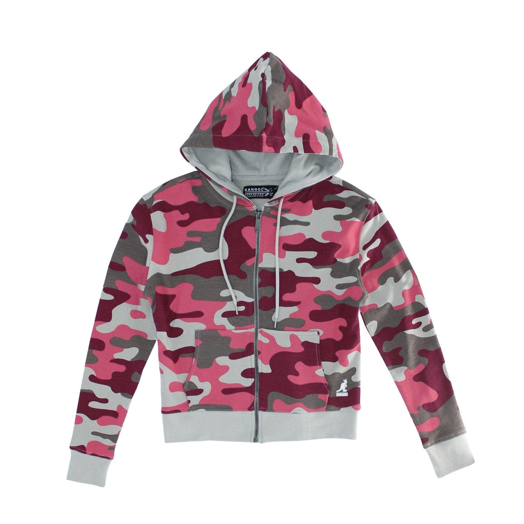 Kangol Women's Waffle Full Zip Hoodie - Fashion Hub Club