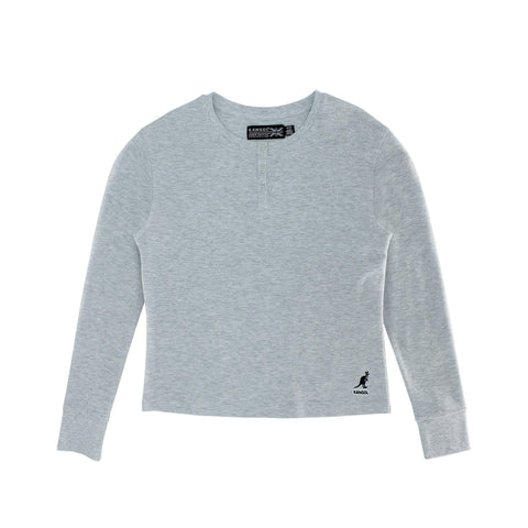 Kangol Women's Waffle Henley Long Sleve Shirt - Fashion Hub Club