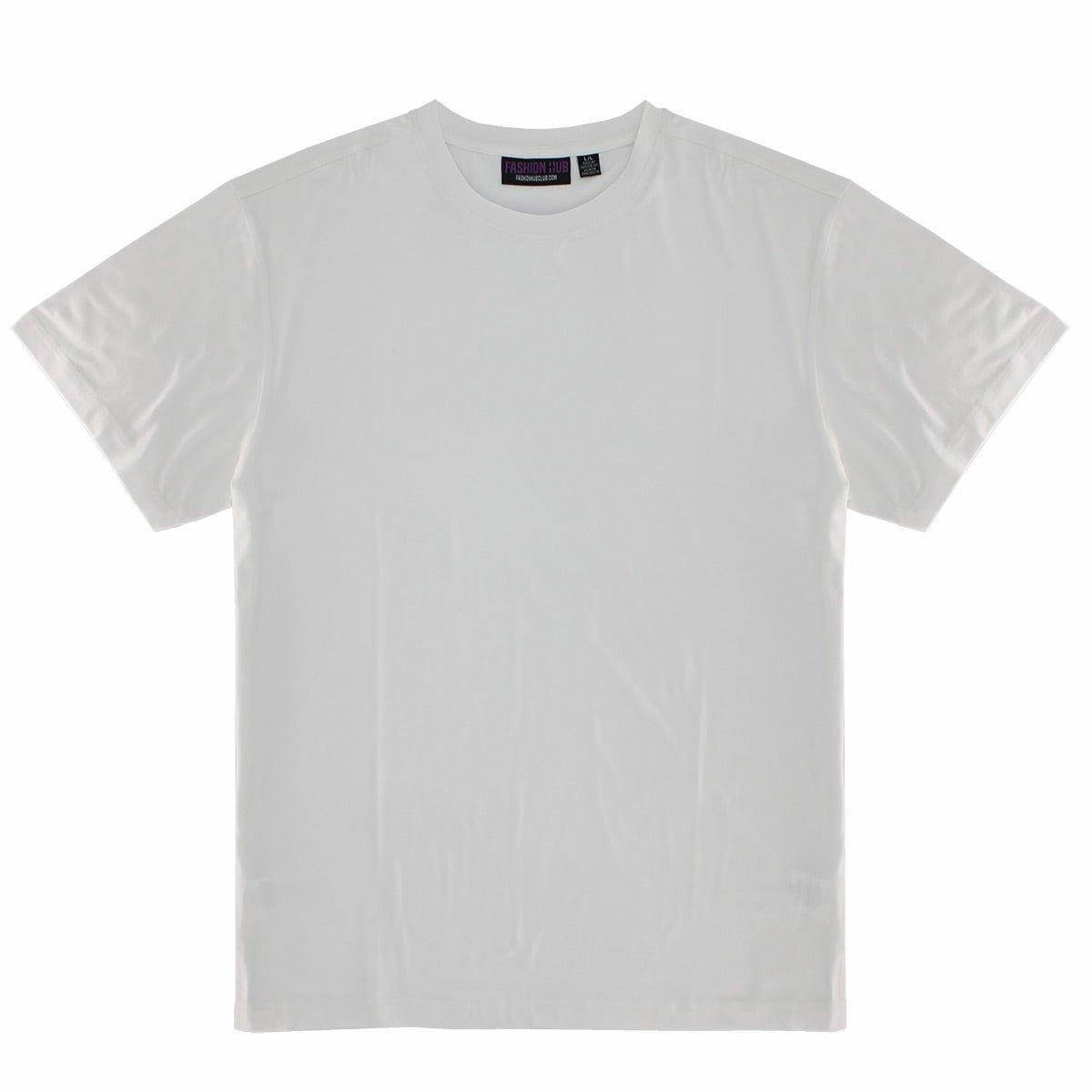White Better Basics Ultra-Soft Crewneck Short Sleeve T-Shirt by Fashion Hub - Fashion Hub Club